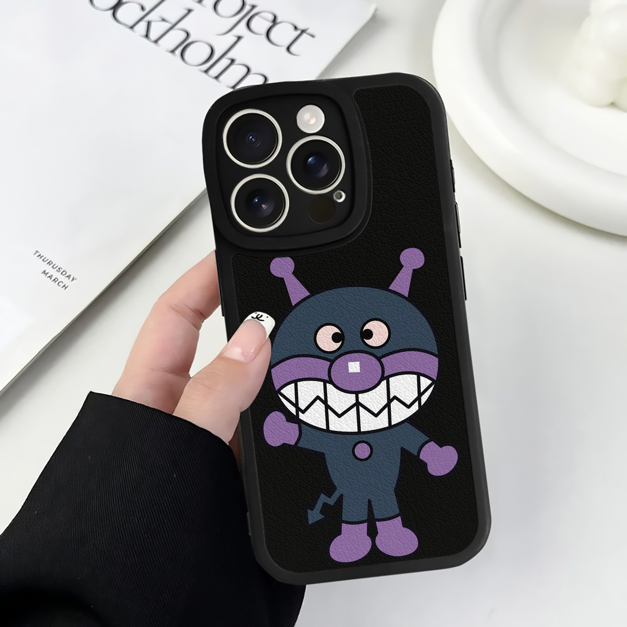 （画像用） アンパンマン Anpanman 【iPhone 16シリーズ対応】シリコンスマホケース（レザー調） 材質：シリコン